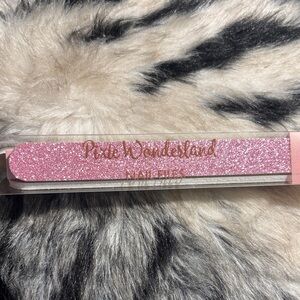Pink Glitter Nail File 3pcs